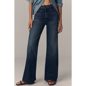 MOTHER Dark Blue Wide-Leg Jeans